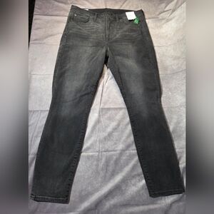 GAP True Skinny Jeans Womens 33/16R  Sky High Rise Stretch Black NWT MSRP $79